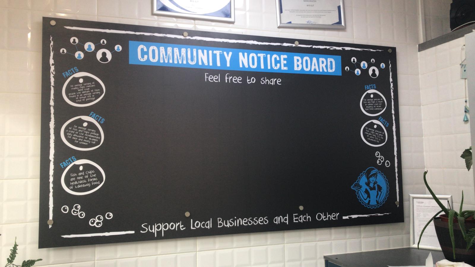 Custom community noticeboard