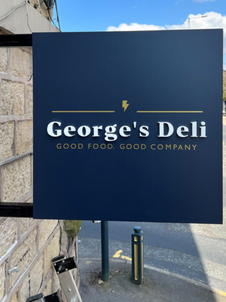 George’s Deli Mossley Signage